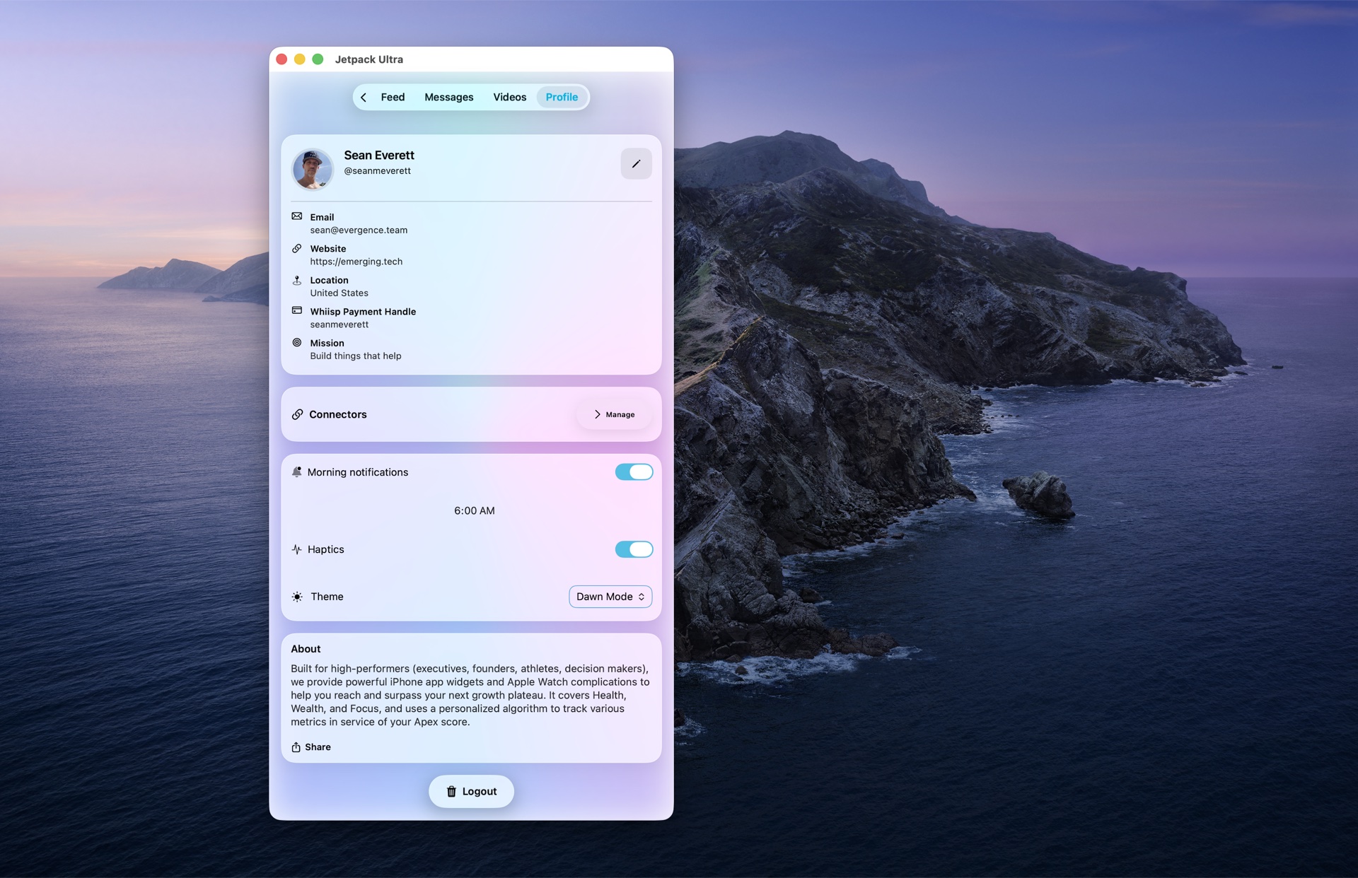 Jetpack Ultra app screenshot