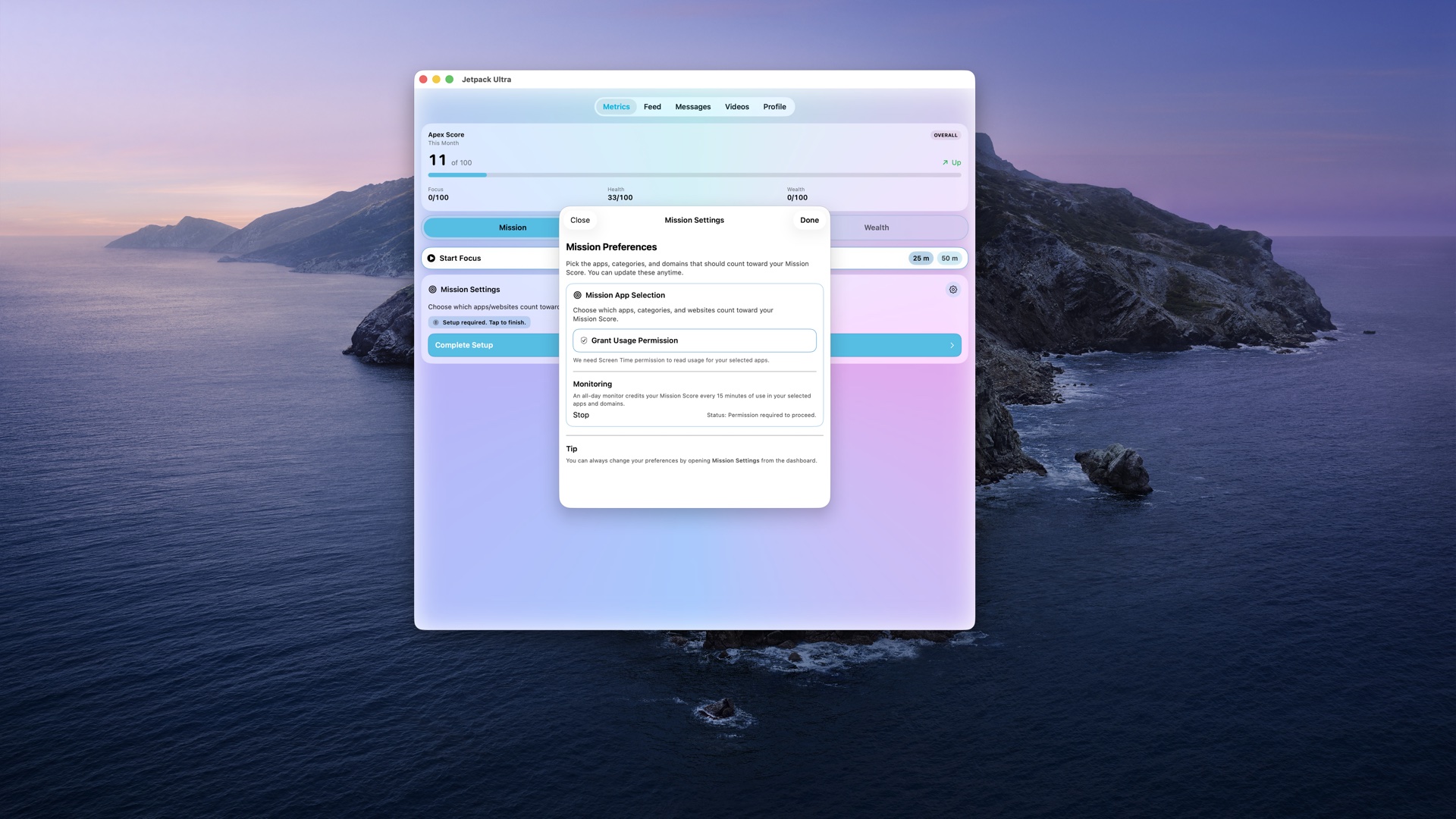 Jetpack Ultra app screenshot